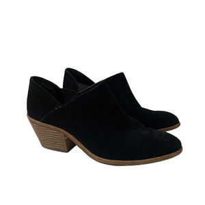 Vince Camuto Deadra Ankle Booties Black Solid Size 8.5M Leather Suede